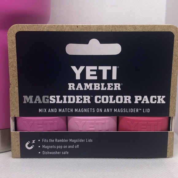 💕Yeti Rambler Tumbler Wildflower Fuchsia 30oz & Magslider 3 Pack NWT 💕 - Picture 3 of 6